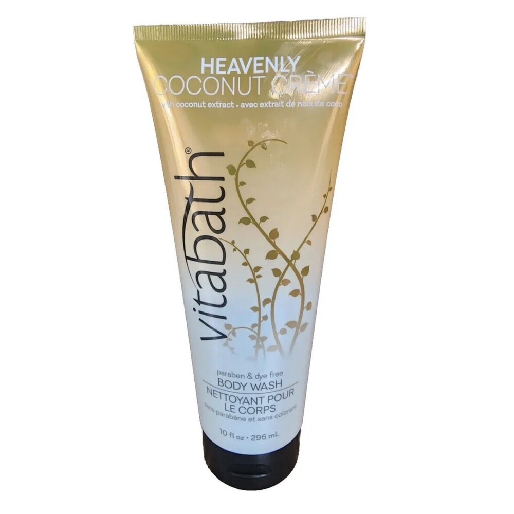 Vitabath Heavenly Coconut Creme Body Wash Coconut Extract Paraben Free 10 Oz